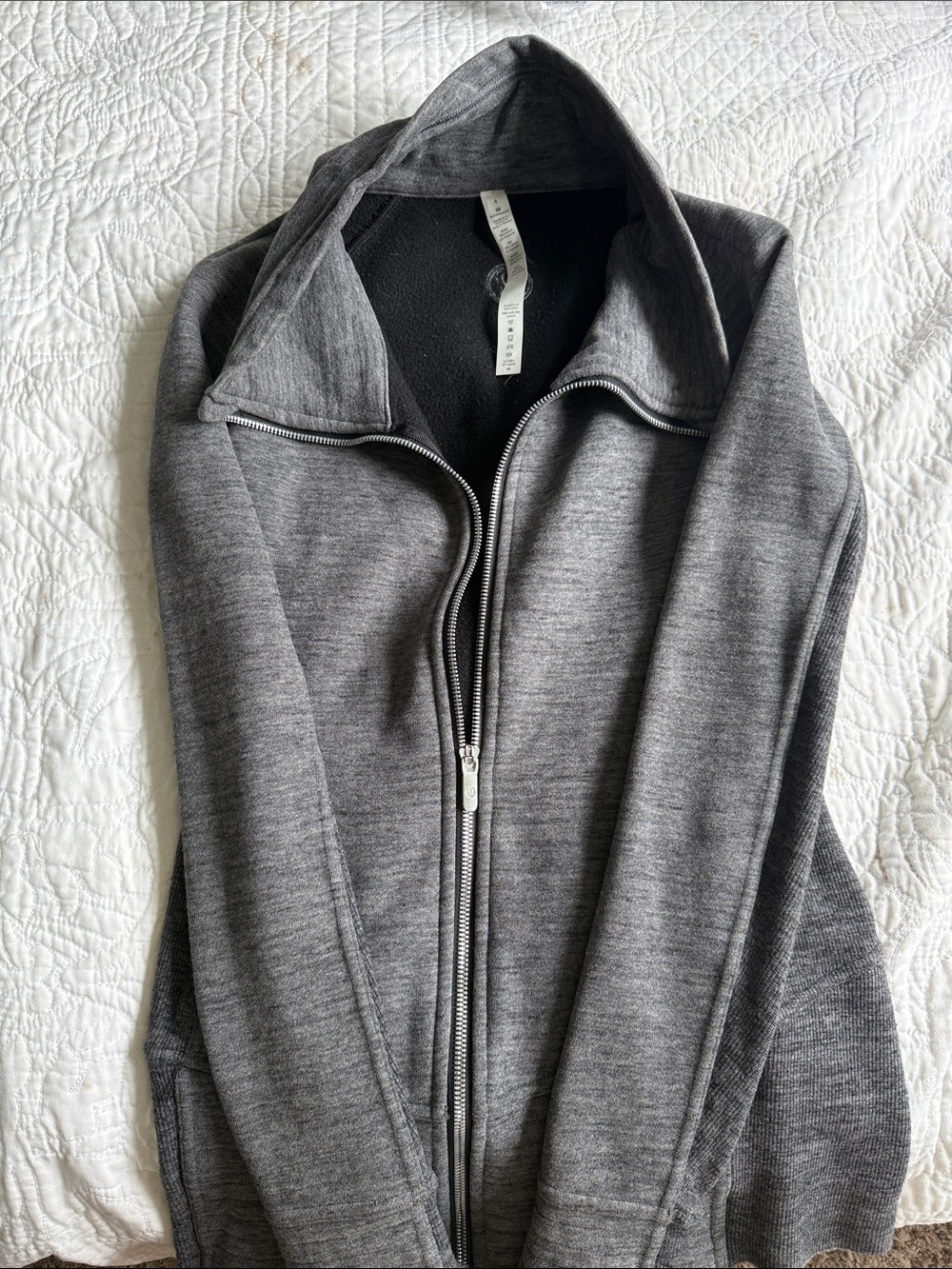 lululemon athletica Heather Gray Full-Zip Jacket